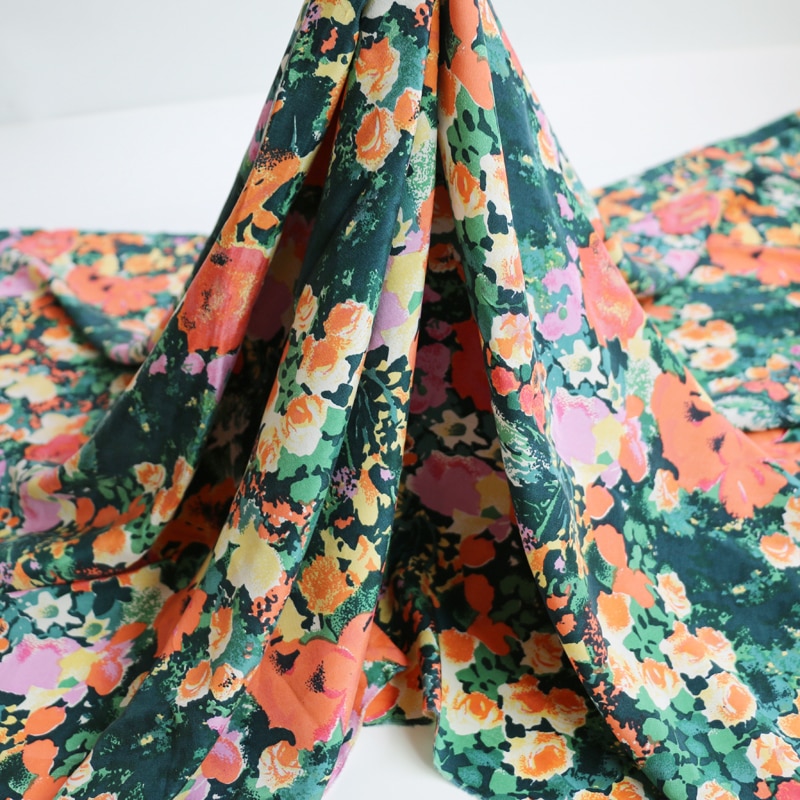 100cm*114cm vintage blommigt material tyg rent nat... – Grandado