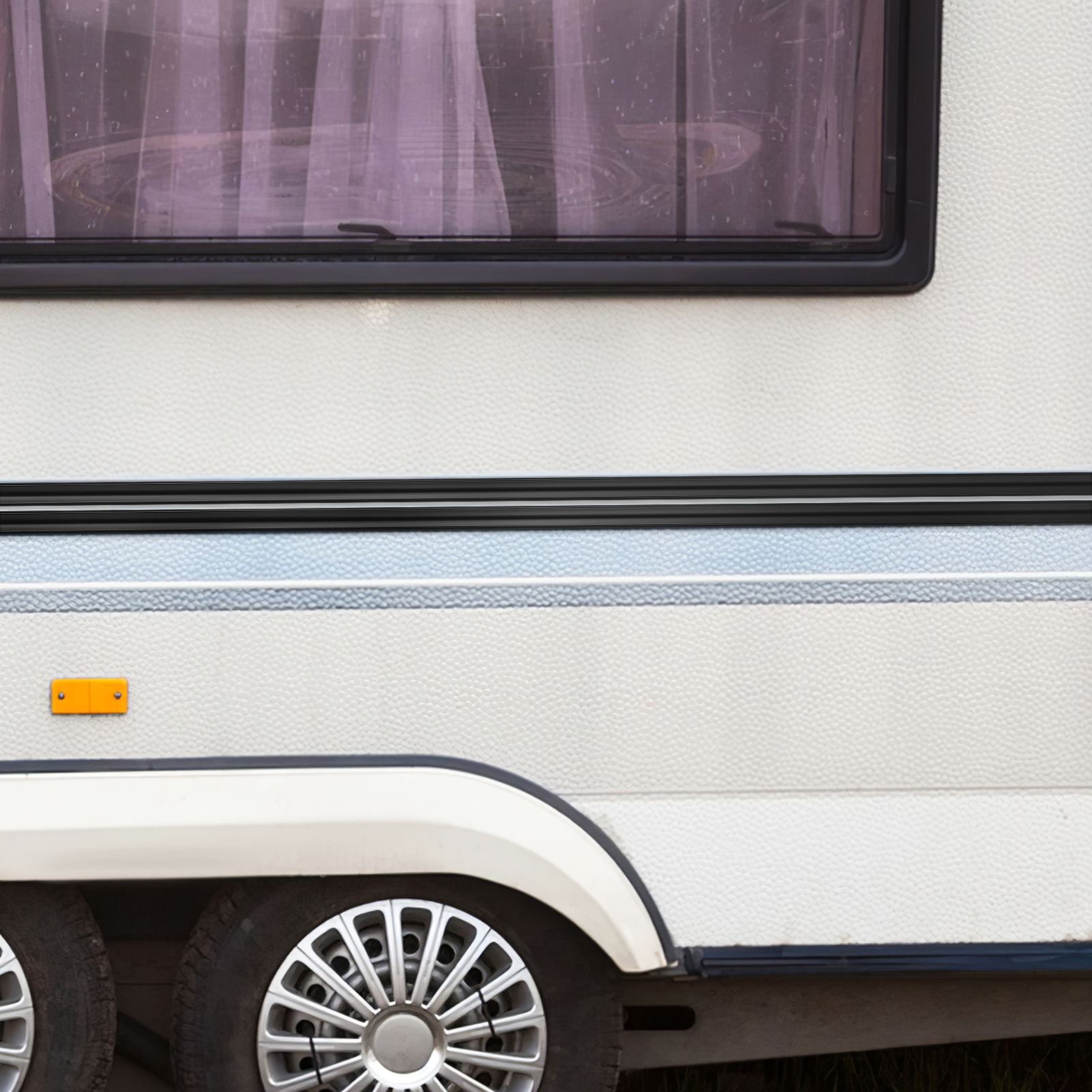 RV Trim Molding 50 Feet PVC Durable Screw Cover Camper Exterior Sealing Strip Weatherproof Automotive Trailer Insert