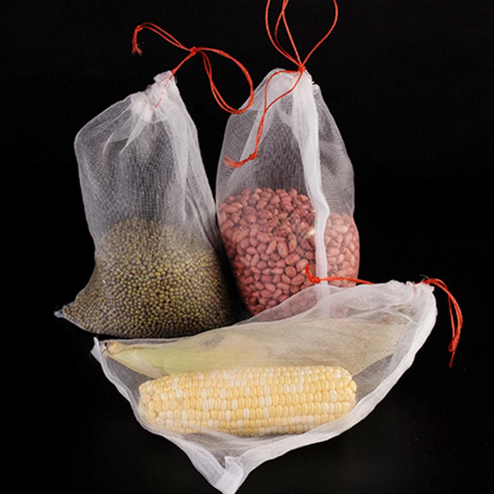 30 st 40-300 mesh nylon växtskydd växer väska hållbar frukt grönsak växt dragsko väskor trädgård anti skadedjur väska