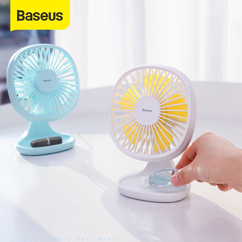 Baseus Mini Usb Fan Draagbare Ventilator 3-Speed Smart Home Desktop Elektrische Fans Usb Travel Fan Cooling