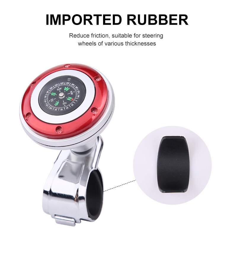 Auto Lenkrad Spinner Knopf Kompass 360-grad Energie Griff Ball Booster Für Auto Fahrzeug Lenkrad Auto Drehen helfer