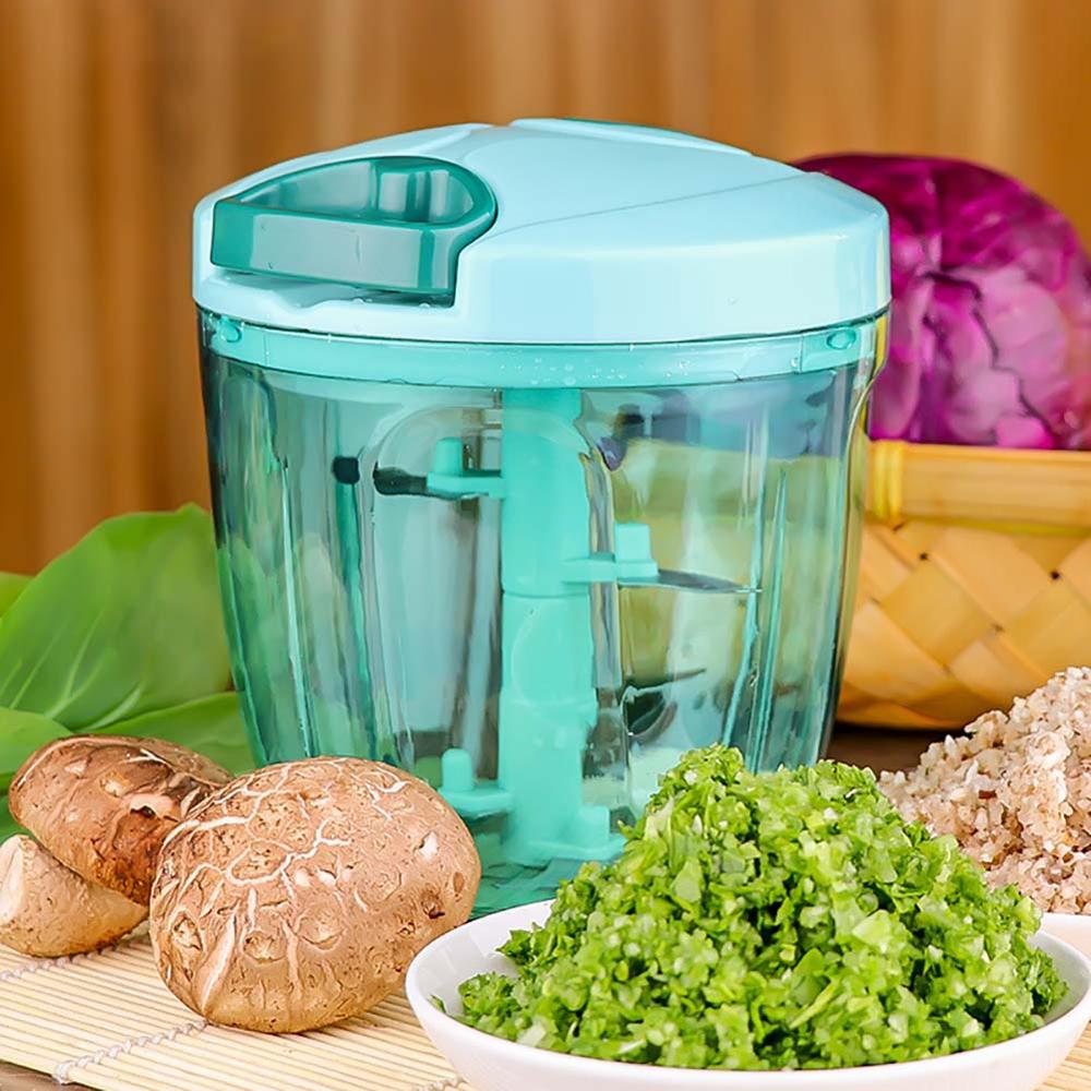 Manuel madhakker til grøntsagsfrugter salat nødder hvidløg løg hakker håndtræk snitter kødhakker blender foodprocessor: Default Title