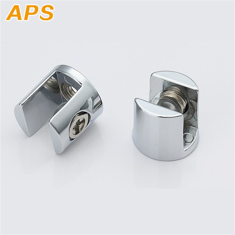 4 Uds. Pinza soporte K136 de aleación de Zinc para vidrio, cromo brillante, soporte para estante, abrazadera de 8mm/10mm/12mm, soporte para estante de vidrio