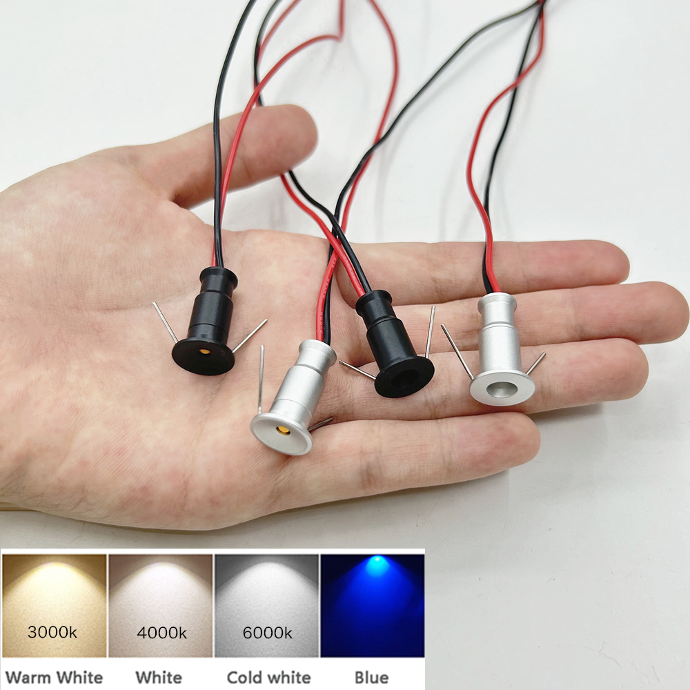 10mm Mini Spot Licht 0,5 W LED Strahler DC12V Dimmbare Strahler Einbau Led Downlight Decke Lampe Schaufenster Display beleuchtung
