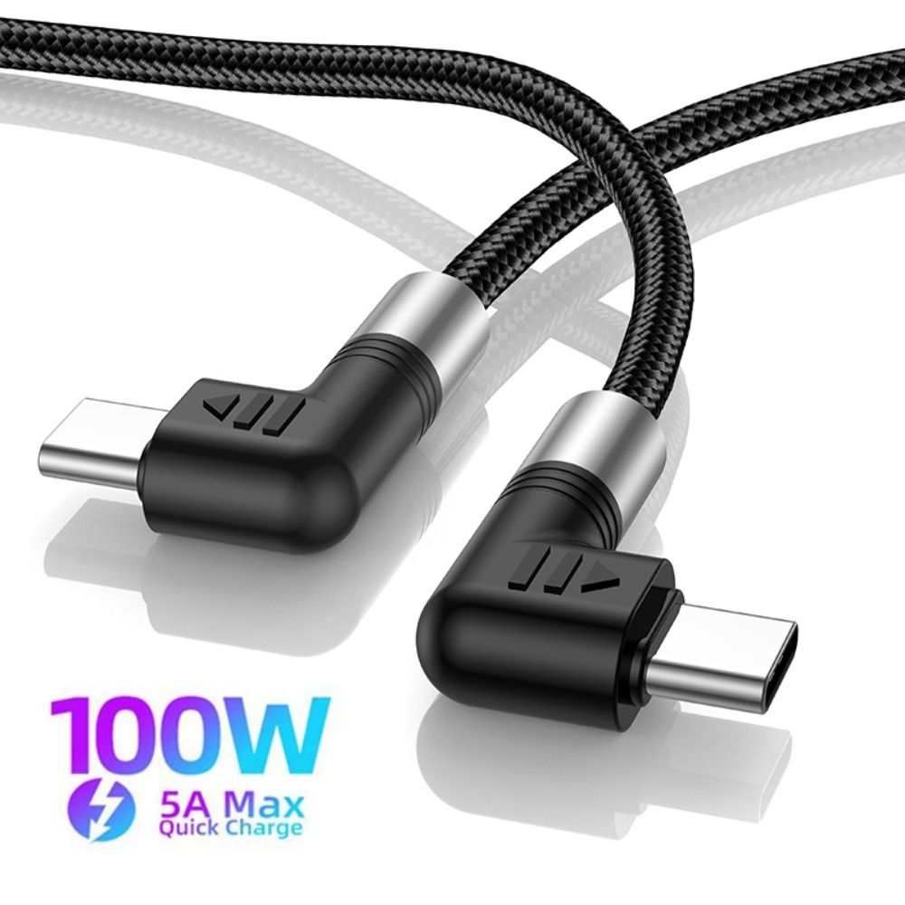 90 grader 20v 5a emarker-brikke  qc4.0 usb-c-datakabel type c-kabel hurtiglading  pd 100w