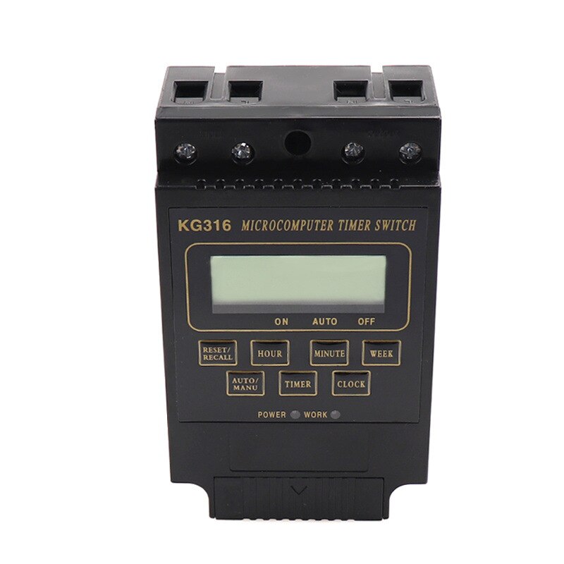 KG316T AC380V Din Rail LCD Digital Programmable Electronic Timer Switch Digital Timer Controller