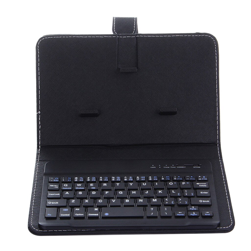 Mini clavier bluetooth sans fil en cuir Portable, pour iPhone, téléphone Android, tablette de divertissement de bureau à faible bruit