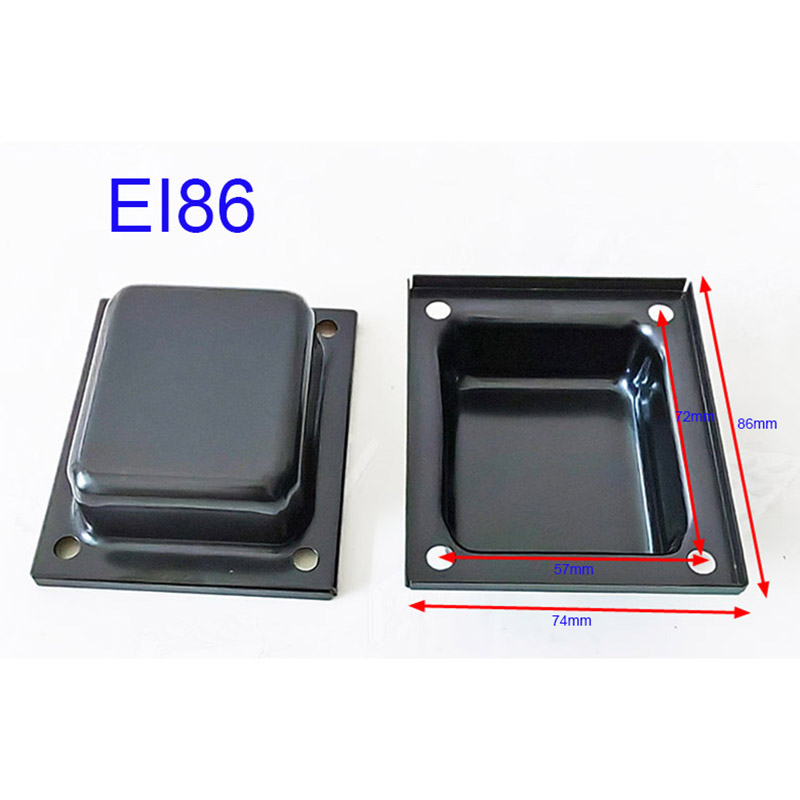 2 Stuks Transformer Cover EI76/86/96/105/114 End Bells Screening Kan Afdichting Lijkwaden Metalen Beschermende Shield luidspreker Accessoires: Blauw