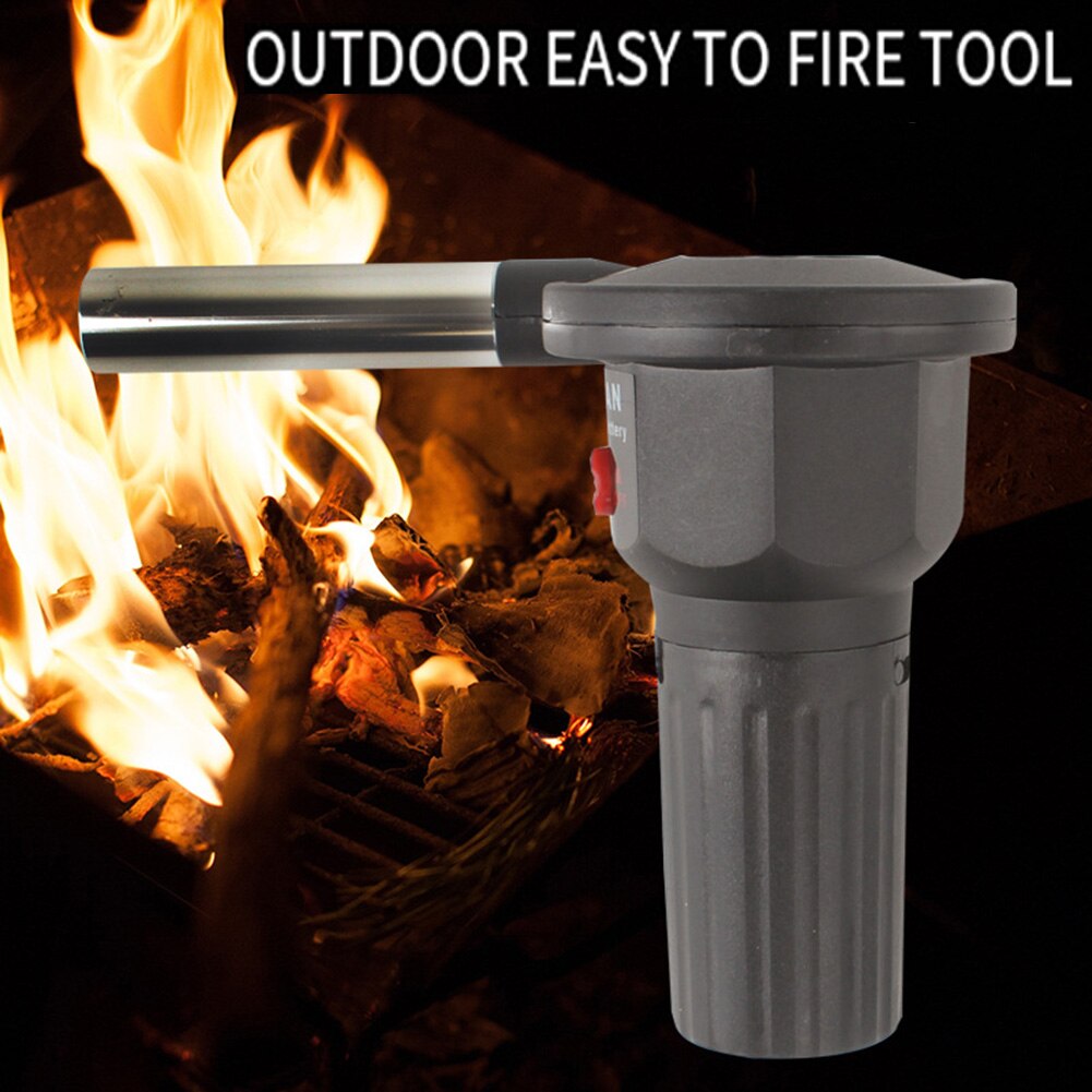Portable BBQ Fan BBQ Air Blower Fan Camping ABS aluminum Picnic Barbecue