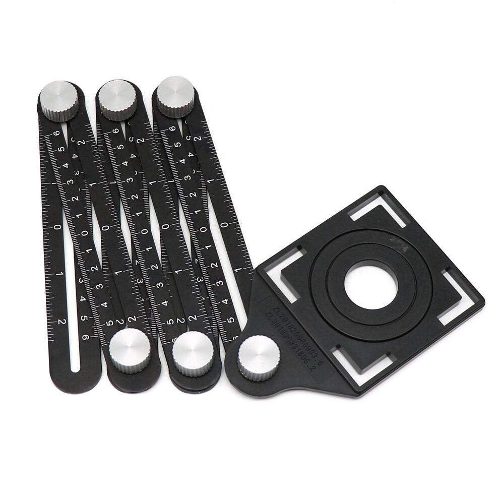 Adjustable Multi Angle Template Scale 6 Folding Four-Sided Rulers Measuring Tool