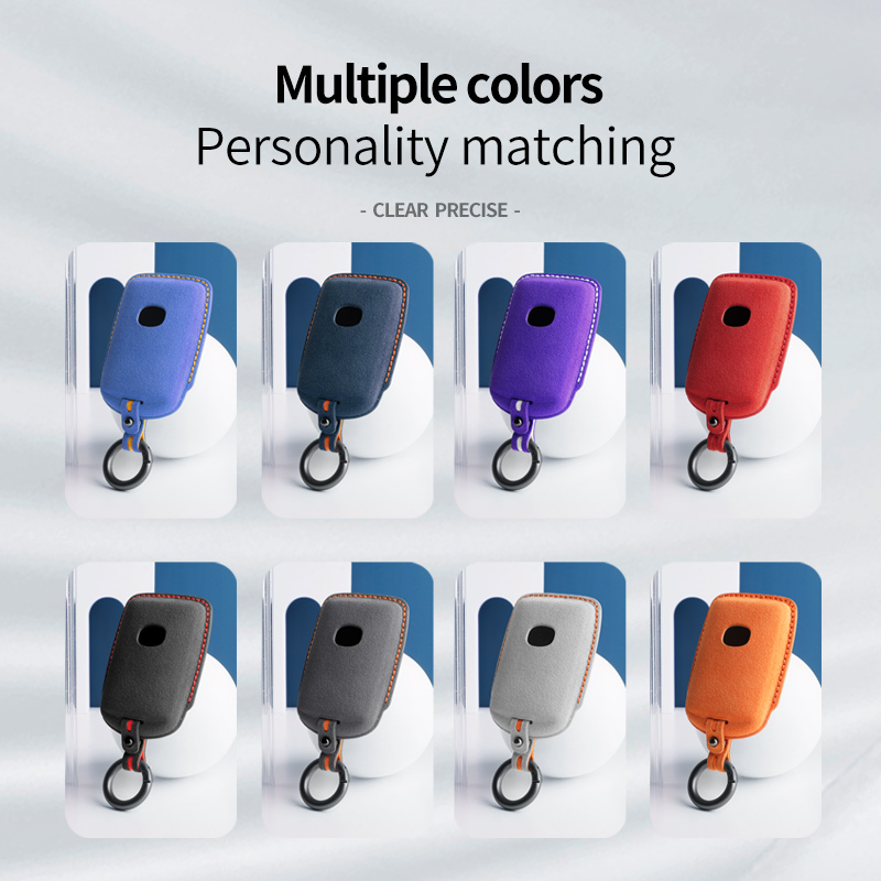 For Mazda 3 6 CX30 CX3 CX5 CX8 CX9 MX30 Car Key Case Remote Cover Shell Suede Alcantara Keychain Leather Protector Accessories