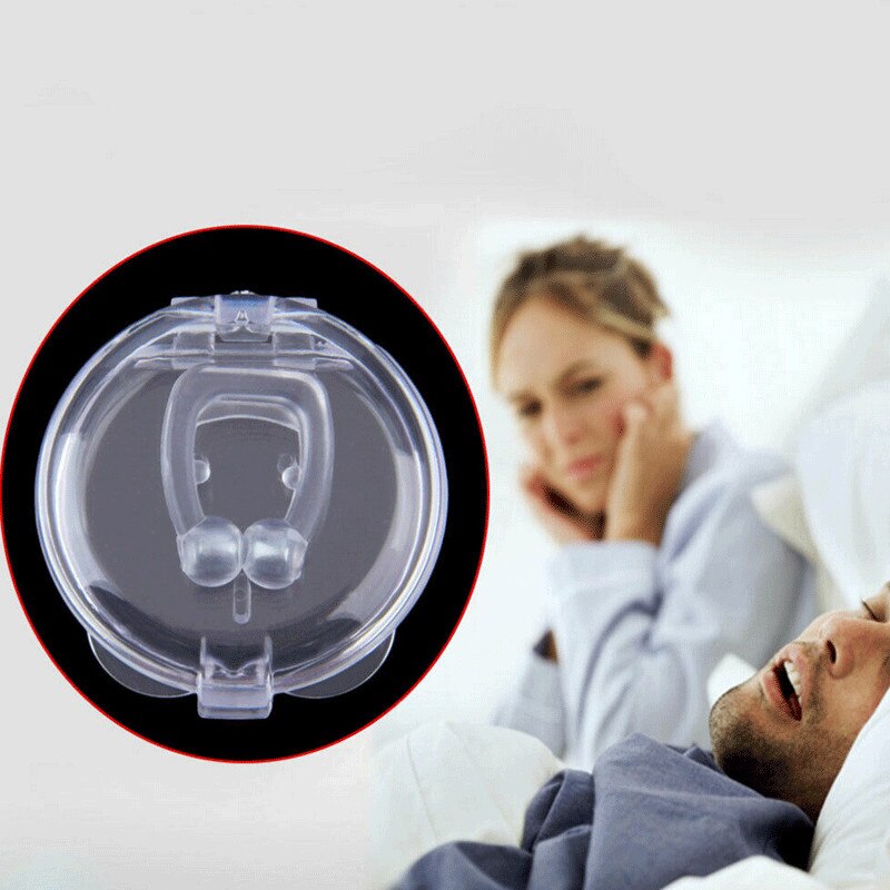 1pc anti snorke næse klip mikro søvn stop snorken hjælpemagnet silikone