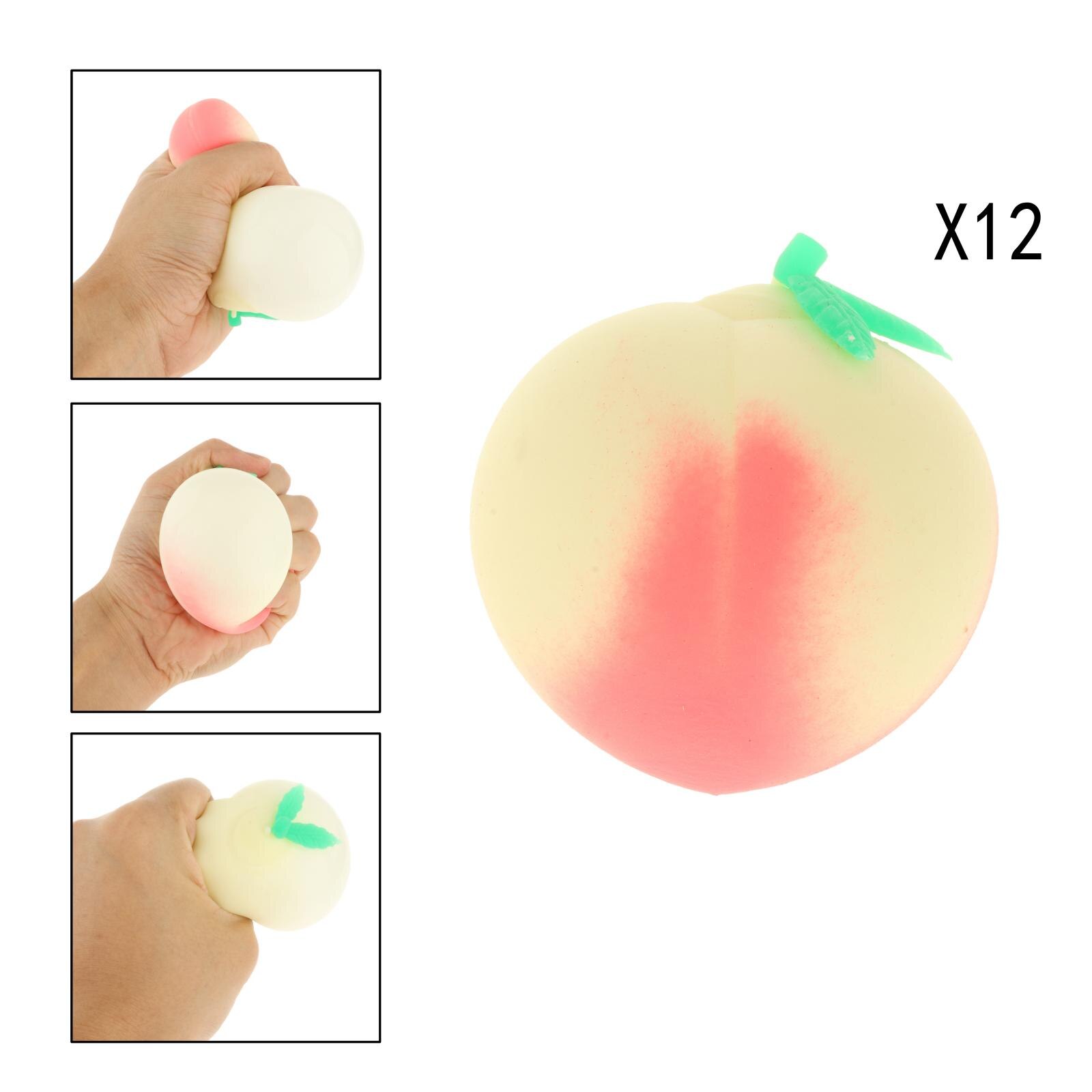 Soft Squishy Peach Fidget Stress Toy Cute Fruit Collection Decorative Props