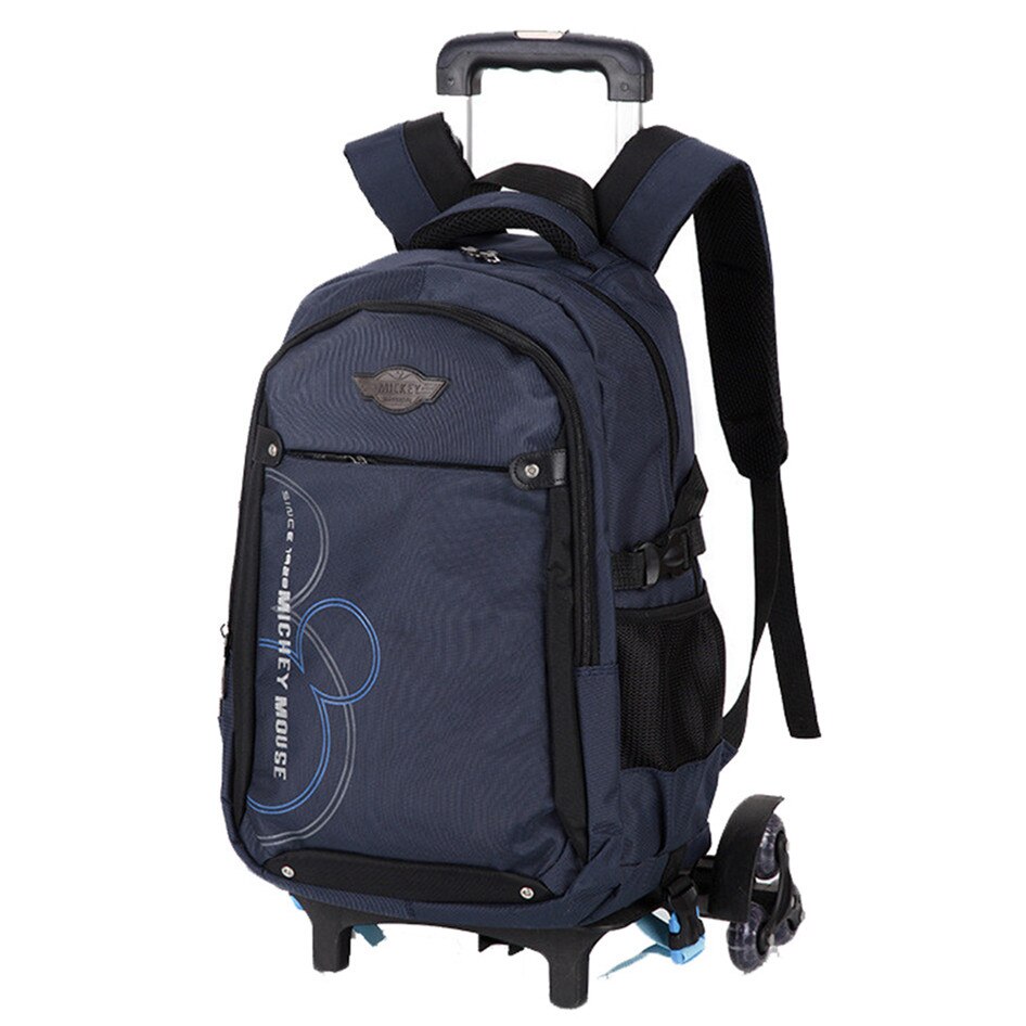 Children School Bags with 3 Wheels Removable Kids Child Trolley School Bag Boys Girls Rolling Backpack Wheeled Bookbag