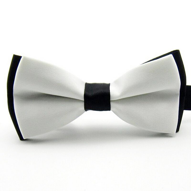 Justerbare slips satin til mænd smoking bryllupsfest slips slips slips dreng forretning sommerfugl formel ensfarvet slips