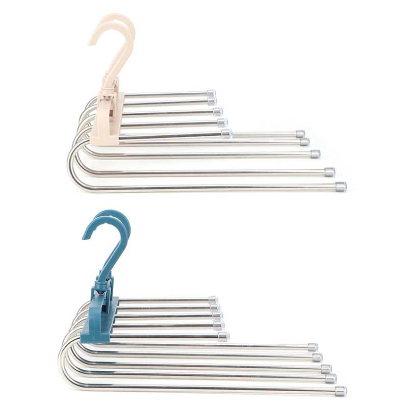 Percha de pantalones plegable telescópica multicapa, estante de almacenamiento para dormitorio, armario, organizador de ropa