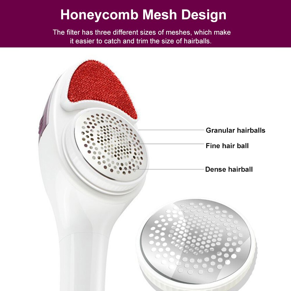 Clothes Pilling Remover Sweater Trimmer 1800mAh Battery USB Rechargeable Stainless Steel Blade Electric Lint Remover