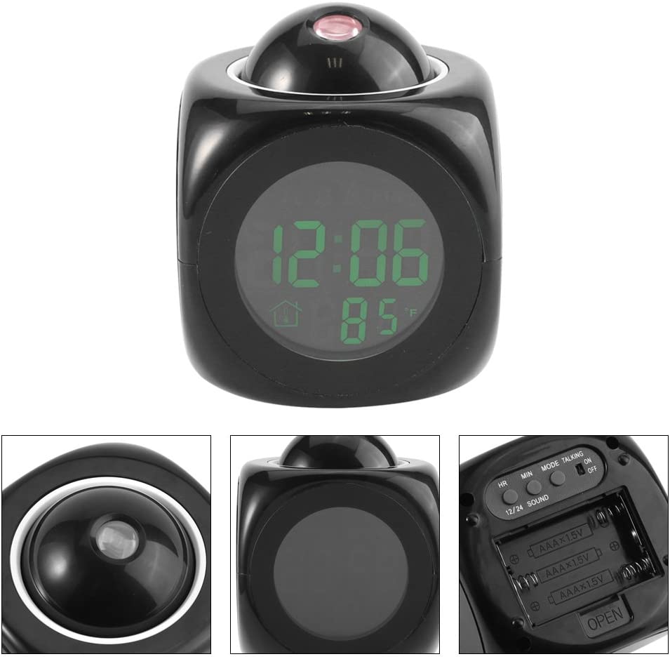 Muur Projector Led Grote Display Klok Projectie Wekker Multifunctionele Lichtgevende Voor Thuis Slaapkamer Studeren Kamer Bureau