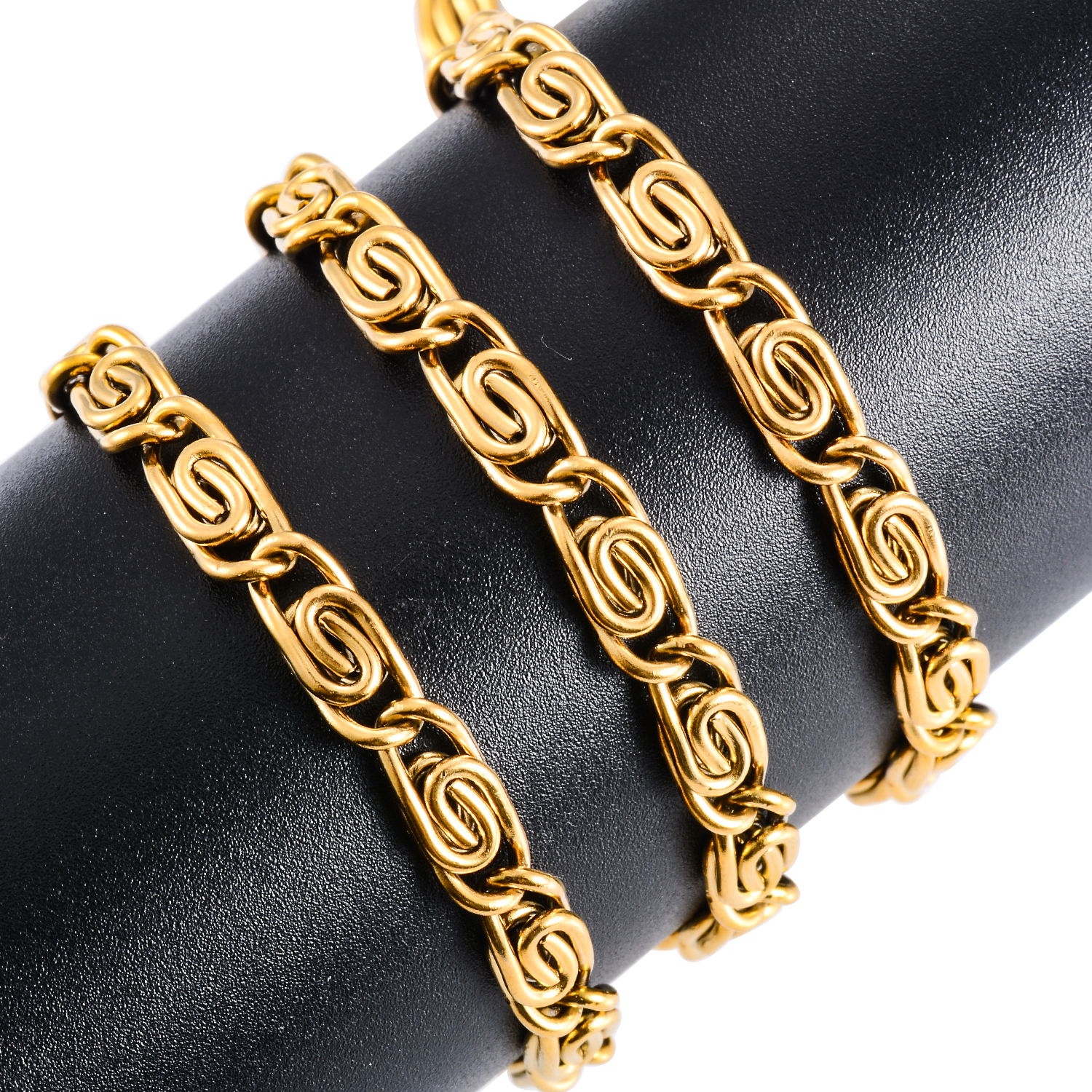 Roestvrijstalen ketting met schakels in de vorm van een paperclip, 1.5mm 2mm voor dames en heren, goudkleurige hiphop choker sieraden