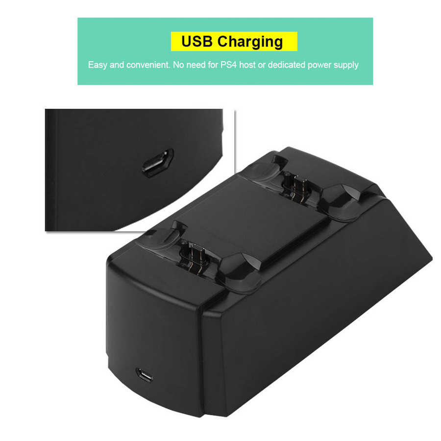 game accessories movement sensor 2 in 1 USB Dual Charging Dock Charging Stand Station Charger for PS4 Handle with LED Light