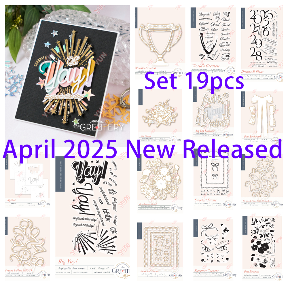 Gratulationsmalsstempler stencil drømme og planer sløjfe bogmærke stjernestemplet buket sødeste rammer gør-det-selv scrapbooking kort lav