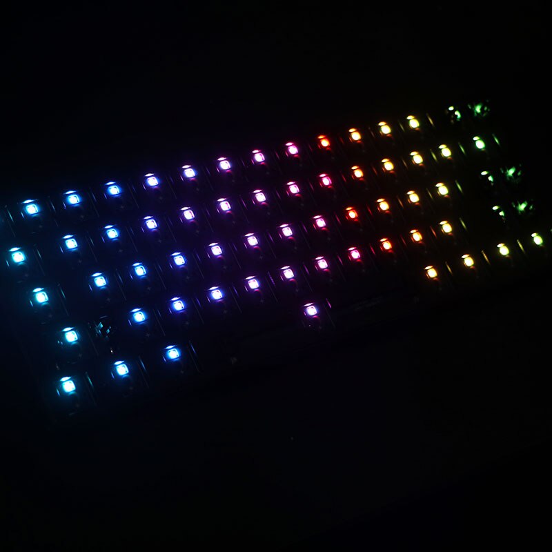 Keypro KeyHome 61 Mechanical Keyboard kit 60% swappable switch lighting effects RGB switch led type c