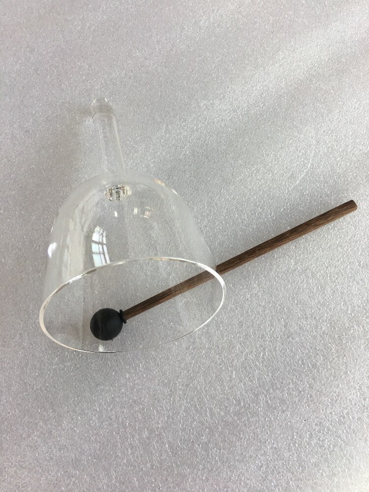 Bol chantant en cristal clair avec fréquence de 963hz, 1 pièce, avec poignée pour guérison de fréquence et thérapie sonore avec maillet en caoutchouc