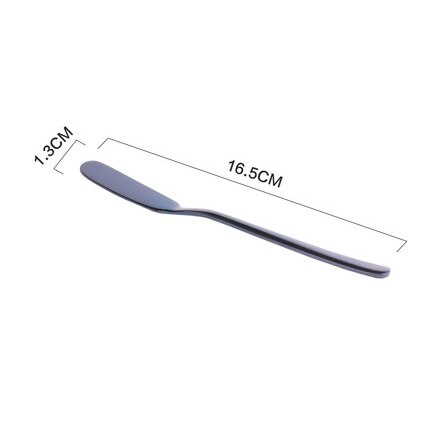 Stainless Steel Cheese Dessert Jam Spreaders Butter Knife Fruit Fork Westen Cutlery Breakfast Tool Tableware Kitchen Supplier: Butter Knife-Blue