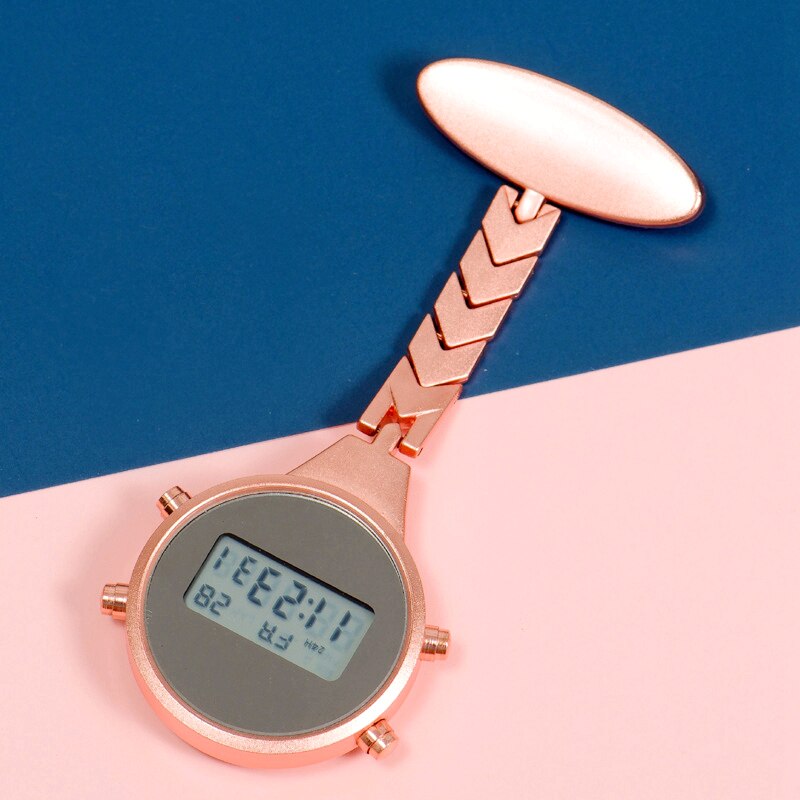 Reloj Digital de bolsillo para hombre y mujer, accesorio de aleación con Pin, ideal para estudiantes, Hospital, para colgar, 10 unids/lote