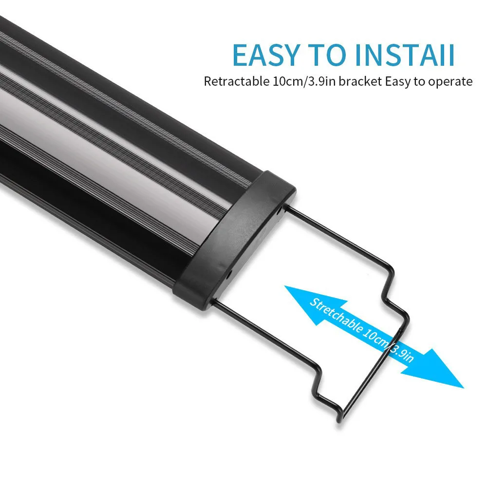 31-120 cm Aquarium lumière LED Super mince Aquarium plante aquatique élèvent l'éclairage étanche lumineux pince lampe RGB LED pour Aquarium