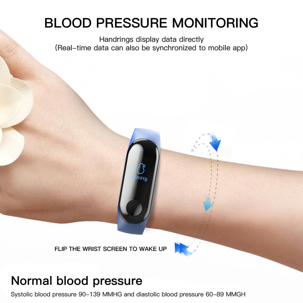 Smart Horloge Scherm Smart Armband Stappenteller Hartslag Bloeddruk Informatie Push Smart Herinnering Waterdichte Armband