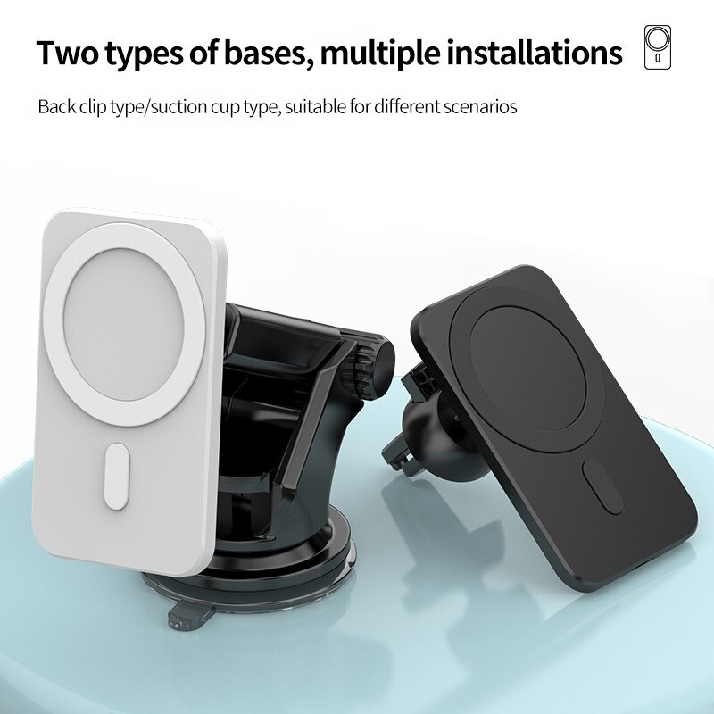 15w magnetisk hurtig trådløs billader qi opladning til iphone 12 pro max 12 mini 12 biltelefonholder magsafe trådløs oplader