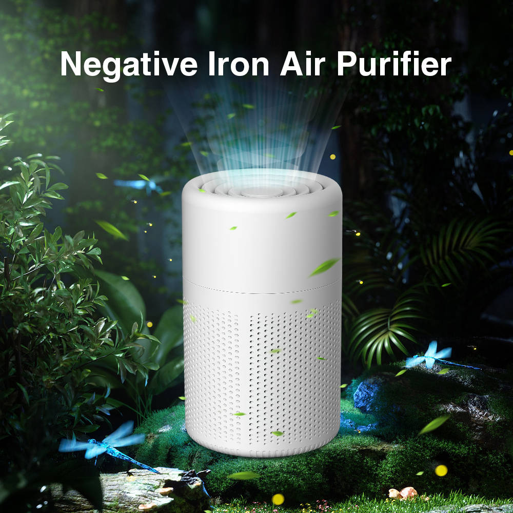 Purificatore d'aria Odore di fumo Generatore di ioni negativi Purificatore d'aria HEPA domestico Efficiente purificazione dell'aria Formaldeide per auto e stanza
