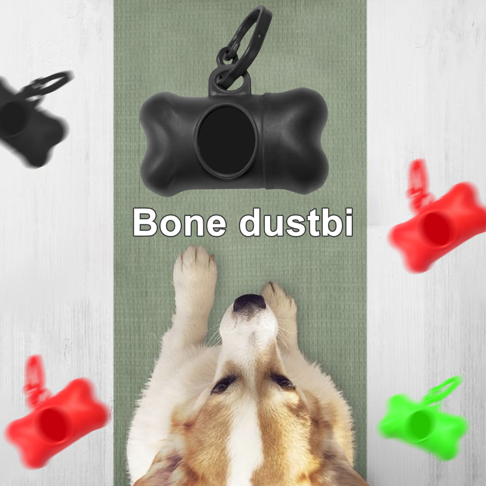 Pet Garbage Bag Storage Box Out Dog Poop Cleaning Storage Bag Bone Plastic Pet Small Dog Outdoor Garbage Poop Dispenser