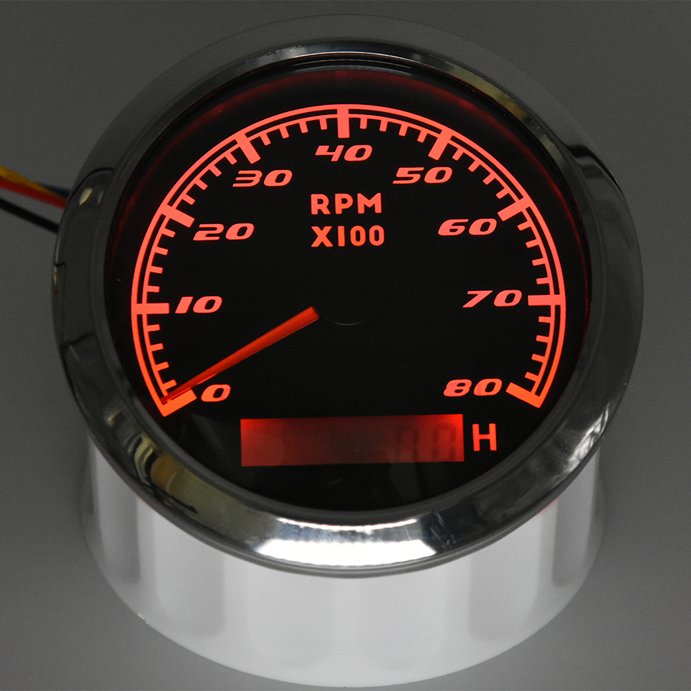 85mm contagiri per barche per auto contagiri marino con contaore LCD 3000 4000 6000 7000 8000 RPM contagiri per barche Toerenteller