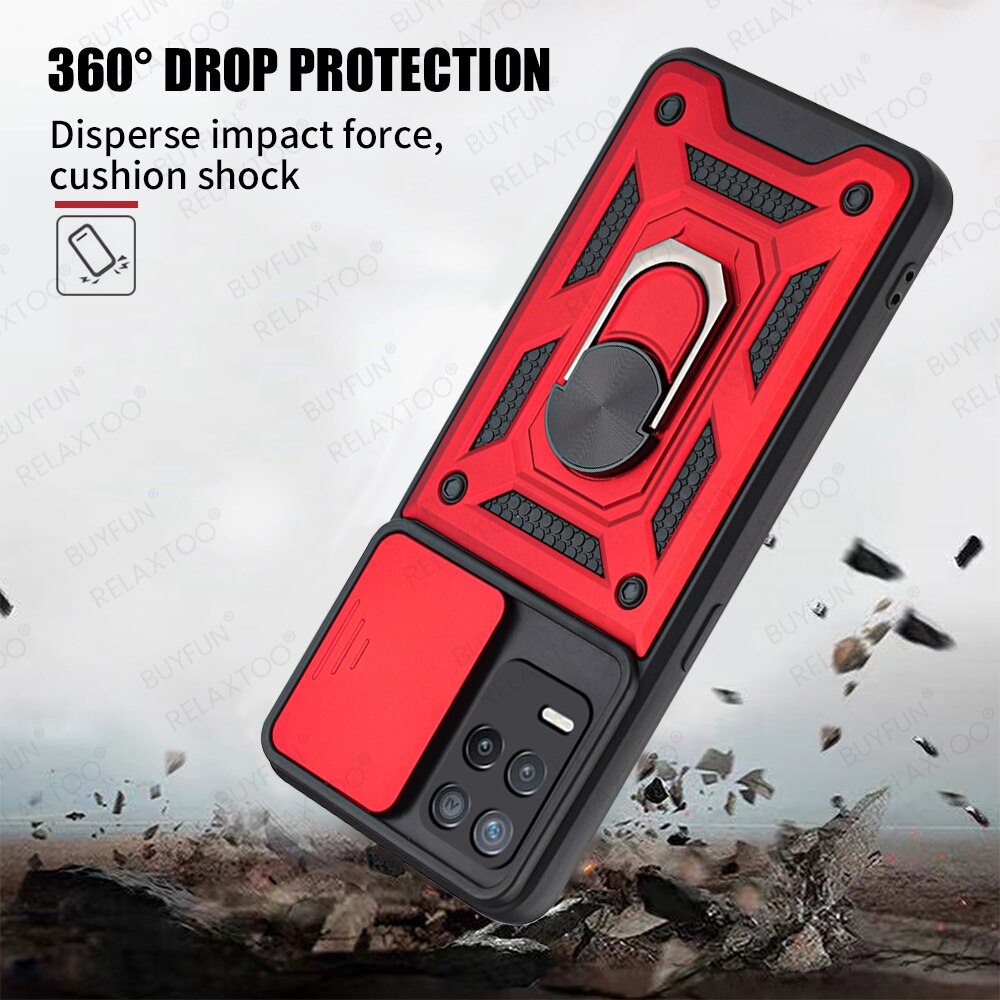 Pokrowiec na Realme Narzo 30 5G etui z pierścieniem uchwyt magnetyczny pancerz odporny na wstrząsy Coque Realmi Narzo30 5G 6.5 &#39;&#39;Push Camera Protect Funda