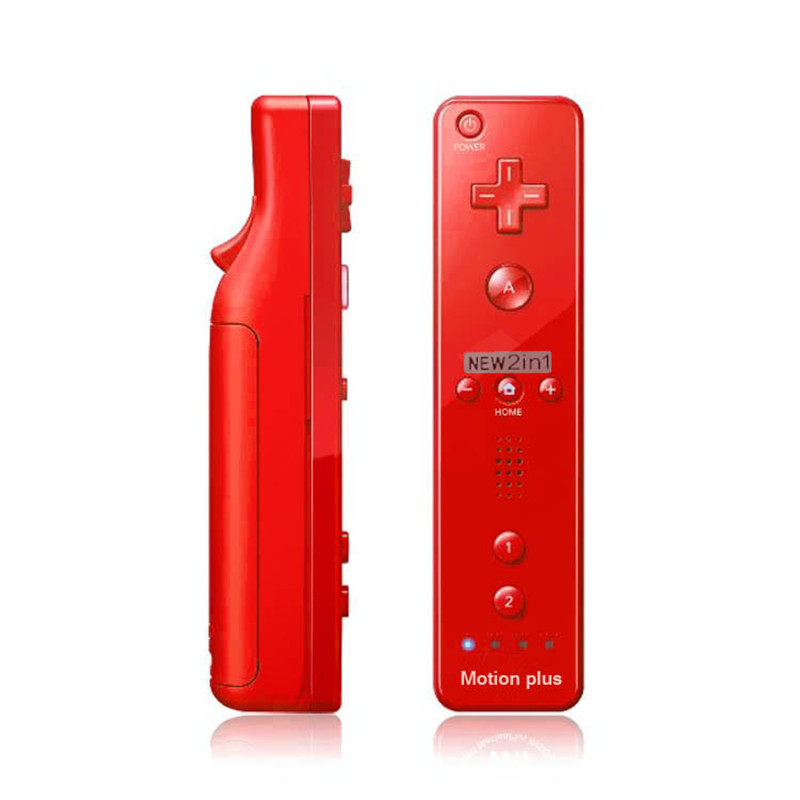 1 Pc Ingebouwde Motion Plus Afstandsbediening Met Siliconen Case + Hand Strap Voor Nintendo Wii Voor Wii remote