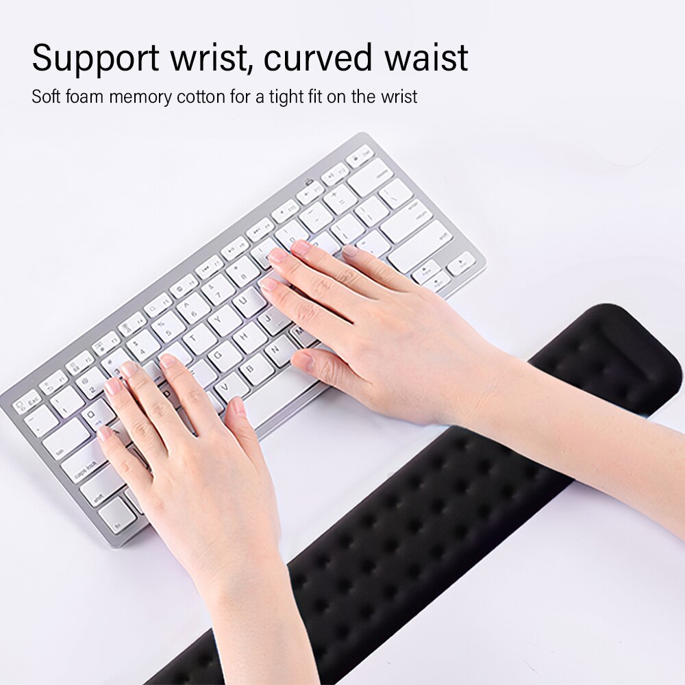 Muismat Geheugen Katoen Polssteun Toetsenbord Pads Ergonomische Antislip Automatische Molding Voor Office Home Pc Laptop Draagbare