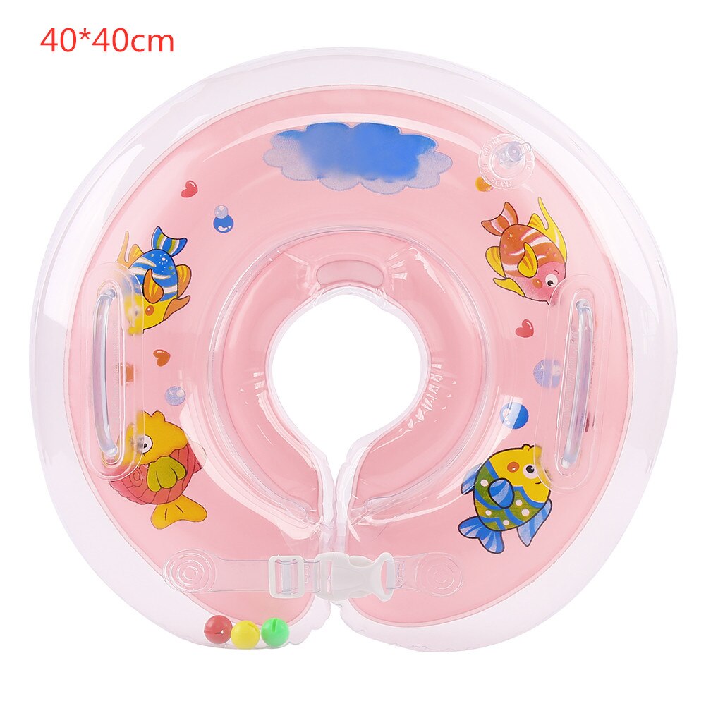 Bébé gonflable natation cou anneau -né bain cercle cou gonflable flotteur roues piscine radeau jouets natation accessoires: Pink