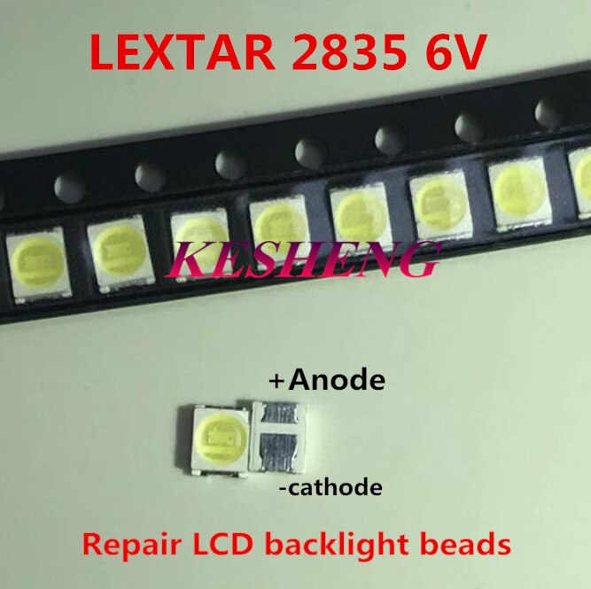 Original LEXTAR 2835 3528 1210 6V 2W SMD LED Für Reparatur TV Hintergrundbeleuchtung Kalten weiß Lcd-hintergrundbeleuchtung LED/1000Stck