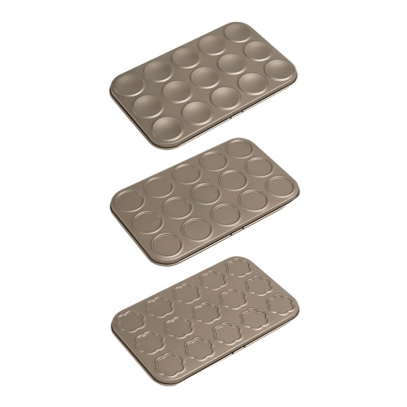 15 Cavity Bakeware Kitchen Non-stick Biscuit Pad Macaron Pan Macaron Baking Kit Decorating for Oven Baking Pastry Cake