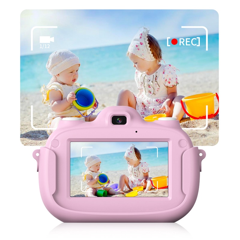 Digitale Kinder Kamera 3 Zoll TouchScreen Dual Objektiv Karikatur Fotografie Geburtstag LHB99