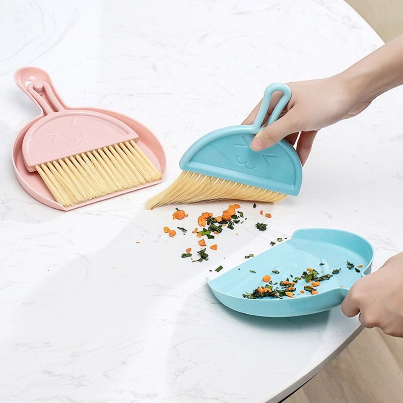 Small Broom Home Desktop Mini Broom Keyboard Cleaning Brush With Dustpan Set Computer Debris Brush