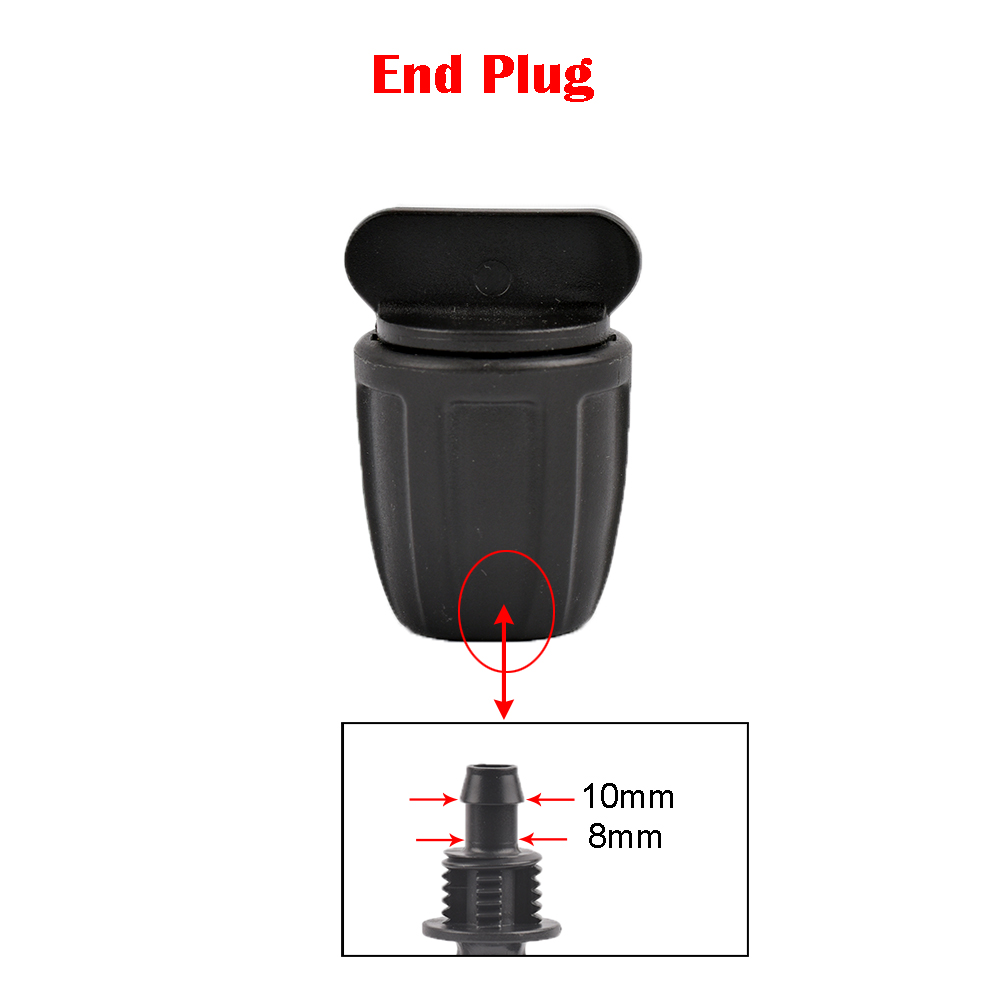 Tuinslang 8/11mm pe-buisverbindingen T-elleboog-eindplugverbindingen met vergrendelinggereduceerd barb-koppelingssysteem: Paars