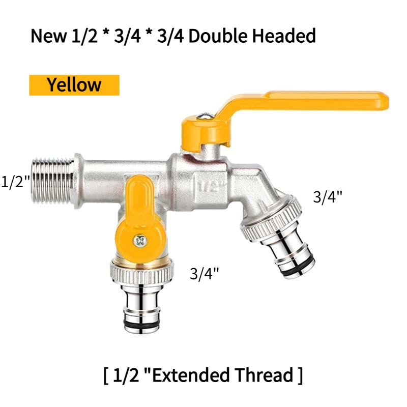 Outils de jardin robinet d'eau en laiton 1/2 "extérieur et intérieur utilisé levier marche/arrêt facile poignée robinets d'alimentation d'arrosage robinet à tournant sphérique: Bourgogne