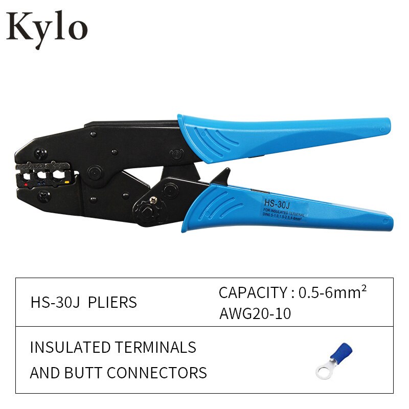 Terminals insulated with electricity Crimper Cable Crimping Tool Kit Plier wire terminal Screwdriver with Carry Bag Set 5 Jaw