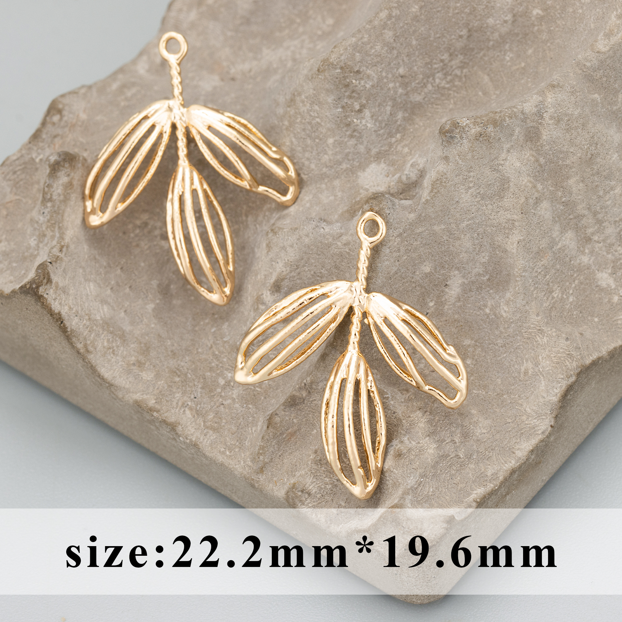 GUFEATHER MD66, sieraden accessoires, 18k goud rhodium plated, koper, bladvorm, sieraden maken, bedels, diy hangers, 6 stks/partij