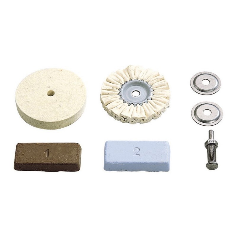 WOLFCRAFT 2178000 - Juego hobby de pulido para metales plastico y marmol.