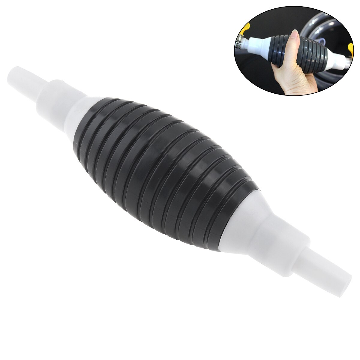 10mm PVC Hand Primer Pump Petrol Gasoline Fuel Line Suitable Oil Absorber Pump Fit for Car / Boat / Marine / Motorcycle