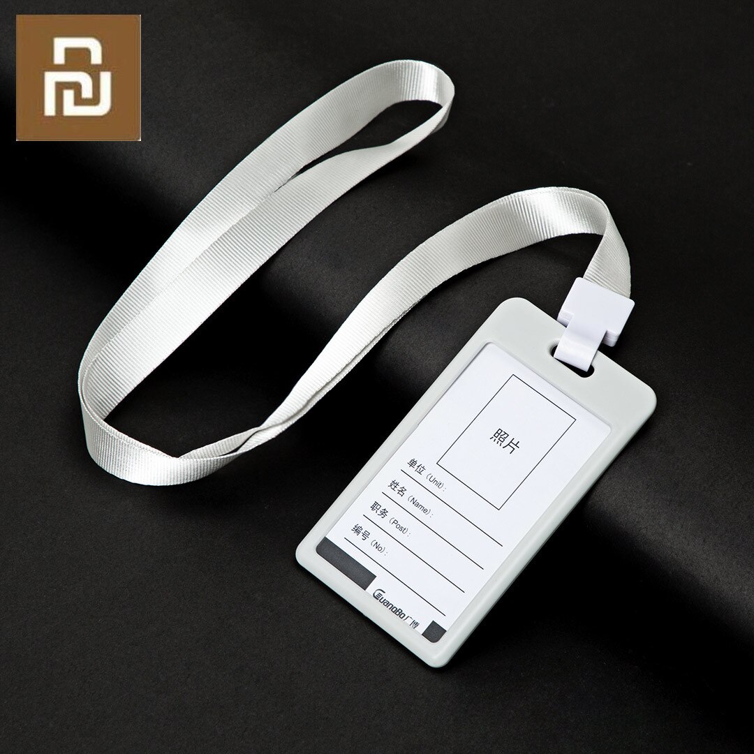 Fizz id-kort busskortshållare fodral identitetsbricka skyddande skal företagssäkerhetspass-tagghållare med snodd